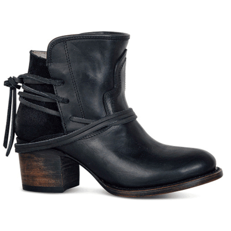Women's PU Leather Winter Fashion Boots