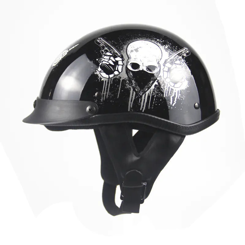 Harley Motorrad Sommerhelm mit Totenkopf-Design