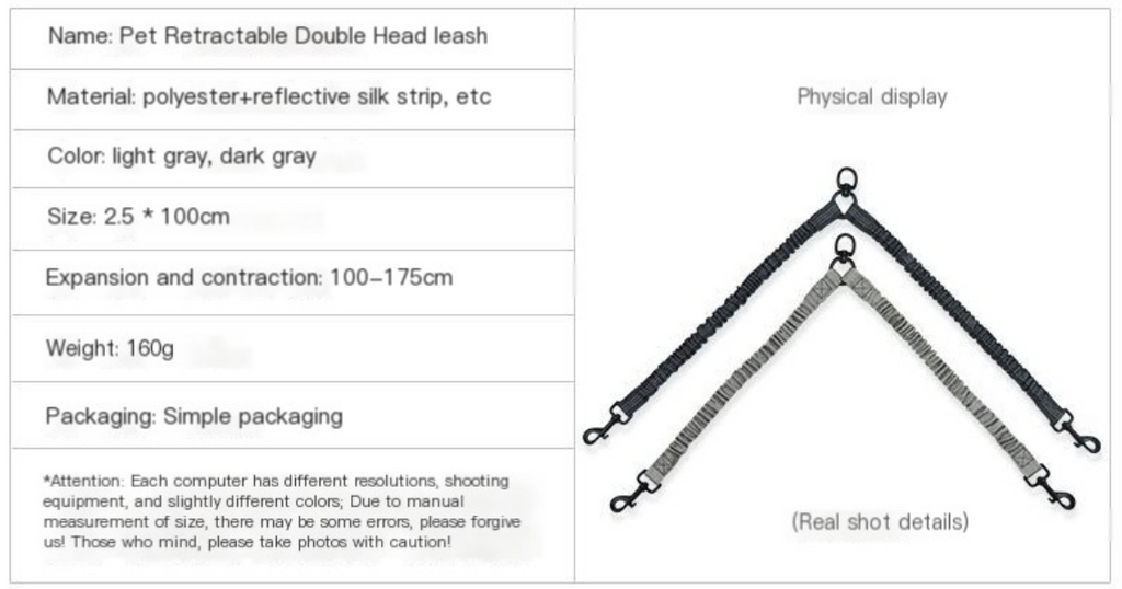 Reflektierende Doppelseitige Hundeleine