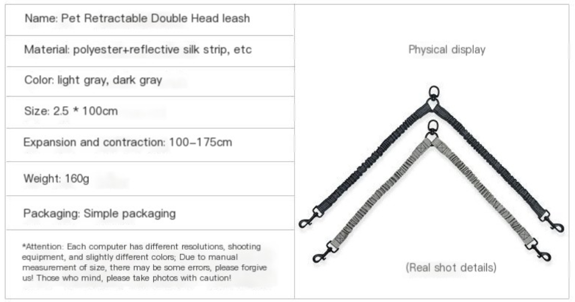 Reflektierende Doppelseitige Hundeleine