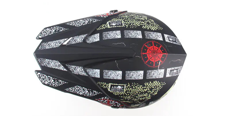 Off-Road Piraten Motorradhelm