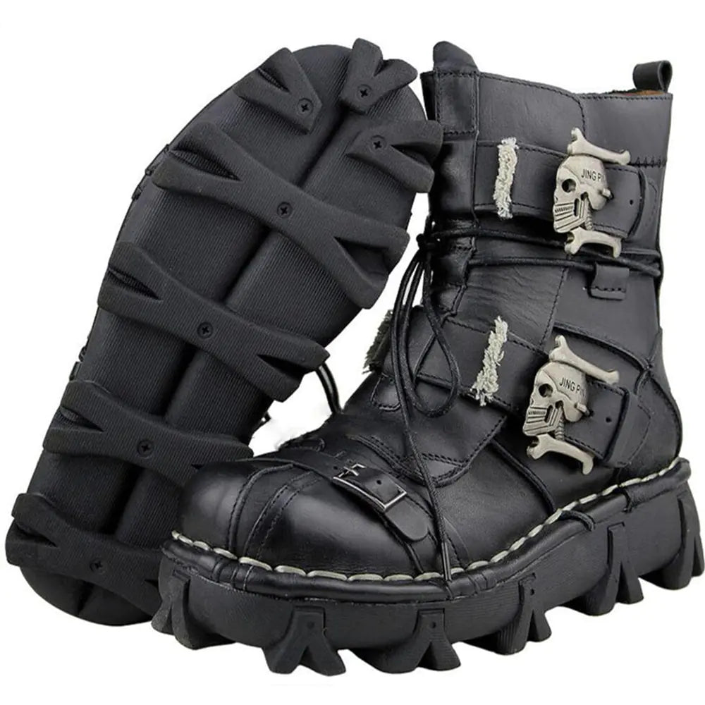 Gothic
 Punk 
Stiefel 
Echt Leder
Rindsleder

Wasserdicht

Atmungsaktiv

Feuchtigkeitsbefeuchten

Langlebig

Griff

Bequem

Leichtgewicht

Urbane

im Freien