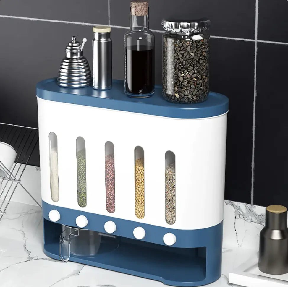 Creative Kitchen Wandmontierte Reis- & Getreidelagerungslösung