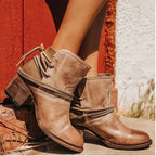 Women's PU Leather Winter Fashion Boots