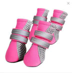 Pfotenschutz, Haustierschuhe, Bequem, Langlebig, Atmungsaktiv, Outdoor, Allwetter, WeichesDesign, Farbenfroh, Vielseitig, Hundeschuhe, pink
