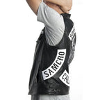 Herren Motorradweste mit Heiz- und Druckdesign