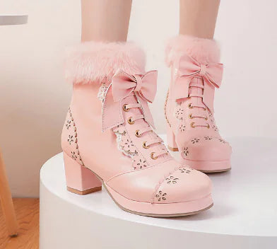 Lolita Schuhe, Schneestiefel, Japanische süße Kurzstiefel