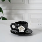 Stylish Japanese-Inspired Hand-Painted Ceramic Cup Set