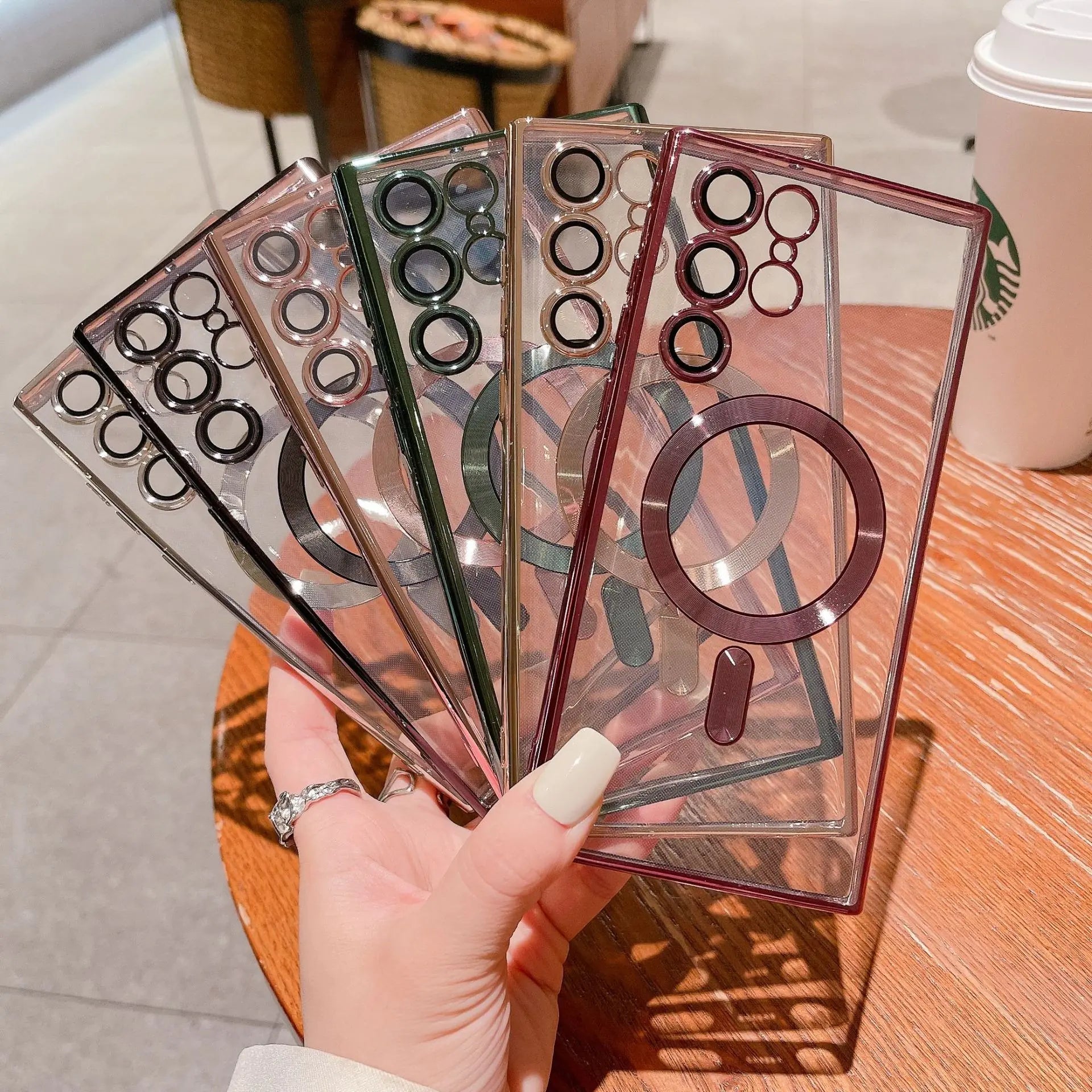 Transparent Magnetic Phone Case for Samsung S23 Ultra